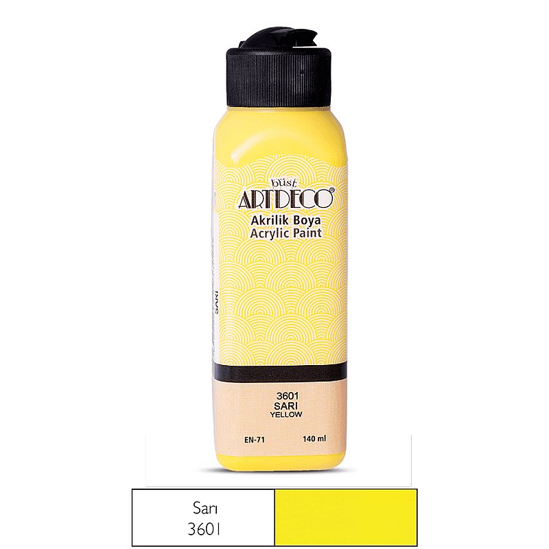 ARTDECO 070R AKRİLİK BOYA 3601 SARI 140ml (Y-070R-3601)