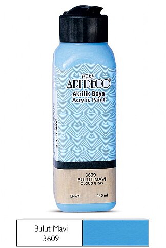 ARTDECO 070R AKRİLİK BOYA 3609 BULUT MAVİ 140ml (Y-070R-3609) - 1
