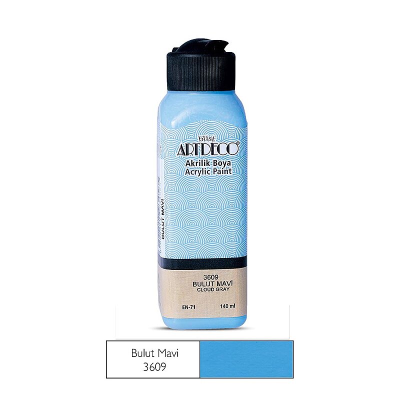 ARTDECO 070R AKRİLİK BOYA 3609 BULUT MAVİ 140ml (Y-070R-3609)