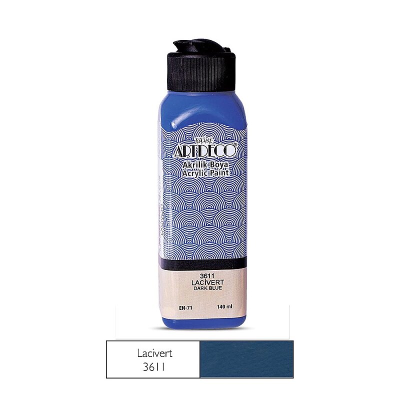 ARTDECO 070R AKRİLİK BOYA 3611 LACİVERT 140ml (Y-070R-3611)