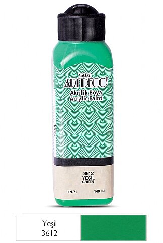 ARTDECO 070R AKRİLİK BOYA 3612 YEŞİL 140ml (Y-070R-3612) - 1
