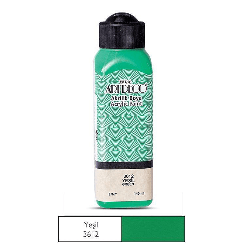 ARTDECO 070R AKRİLİK BOYA 3612 YEŞİL 140ml (Y-070R-3612)