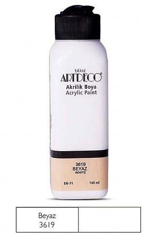 ARTDECO 070R AKRİLİK BOYA 3619 BEYAZ 140ml (Y-070R-3619) - 1