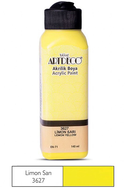 ARTDECO 070R AKRİLİK BOYA 3627 LİMON SARISI 140ml (Y-070R-3627)