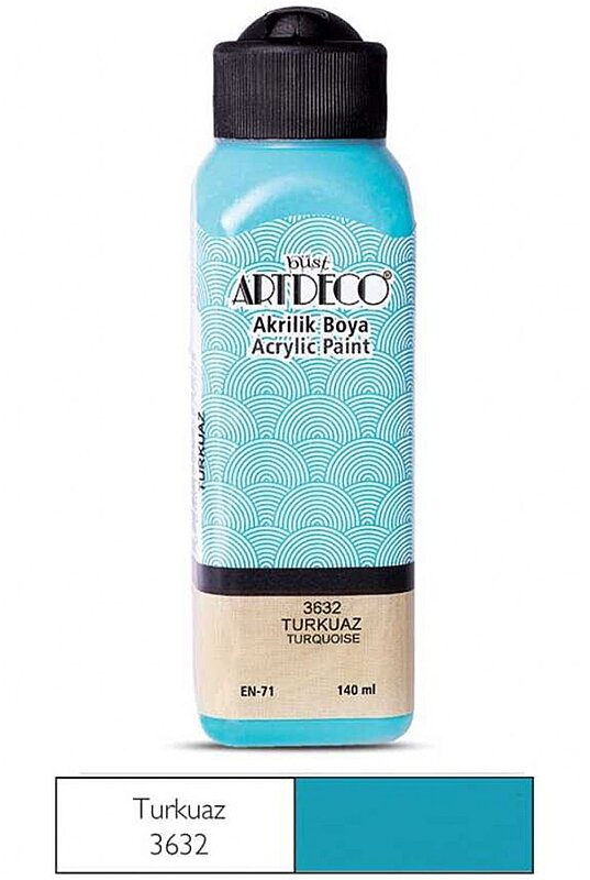 ARTDECO 070R AKRİLİK BOYA 3632 TURKUAZ 140ml (Y-070R-3632)