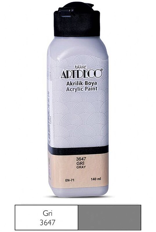 ARTDECO 070R AKRİLİK BOYA 3647 GRİ 140ml (Y-070R-3647)