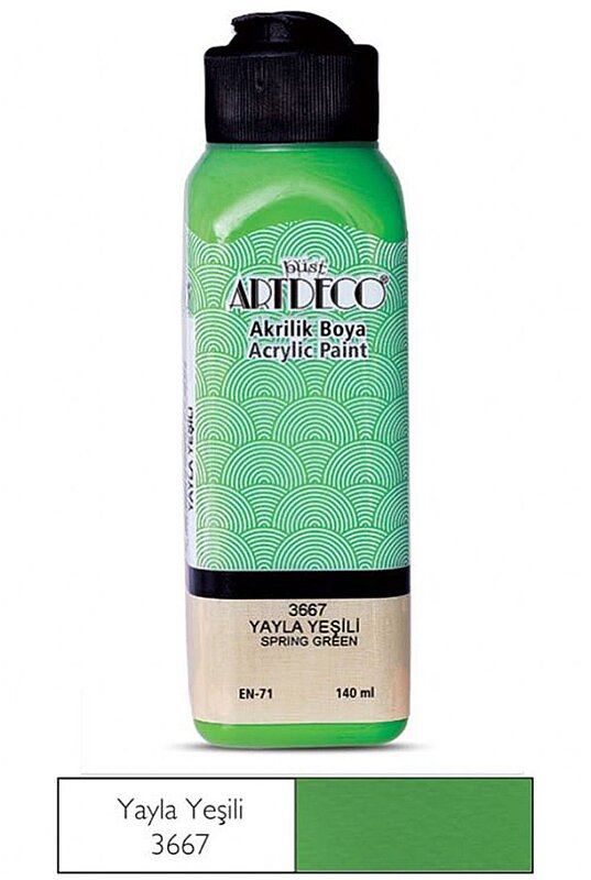 ARTDECO 070R AKRİLİK BOYA 3667 YAYLA YEŞİLİ 140ml (Y-070R-3667)