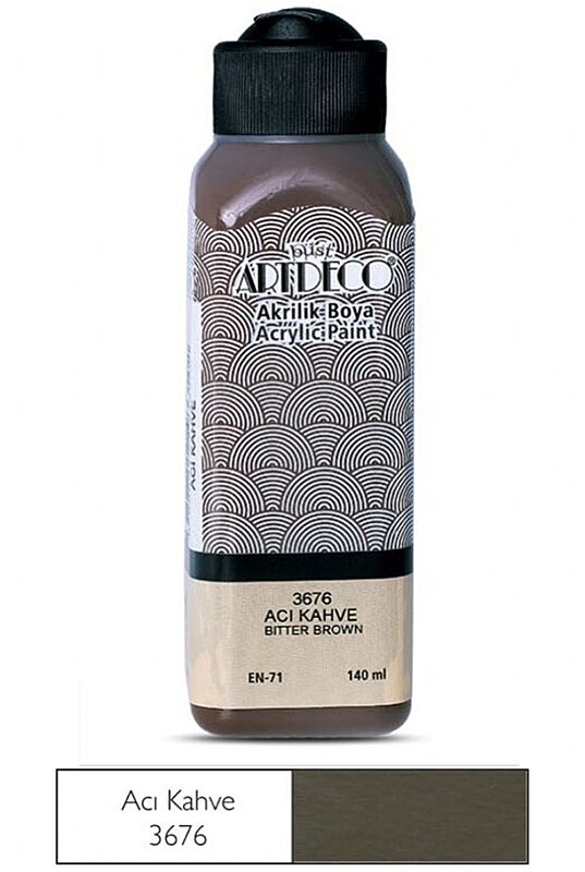 ARTDECO 070R AKRİLİK BOYA 3676 ACI KAHVE 140ml (Y-070R-3676)