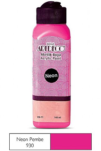ARTDECO 070R AKRİLİK BOYA 930 NEON PEMBE 140ml (Y-070R-930) - 1