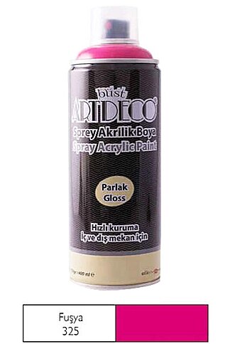 ARTDECO SPREY AKRİLİK BOYA 325 FUŞYA 400ml (Y-400-325) - 1