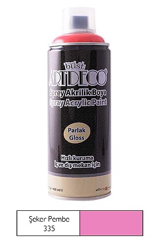 ARTDECO SPREY AKRİLİK BOYA 335 ŞEKER PEMBESİ 400ml (Y-400-335) - 1