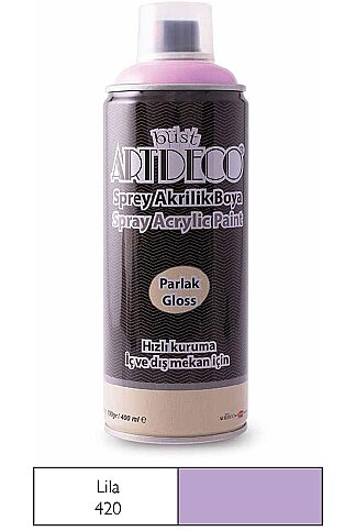 ARTDECO SPREY AKRİLİK BOYA 420 LİLA 400ml (Y-400-420) - 1