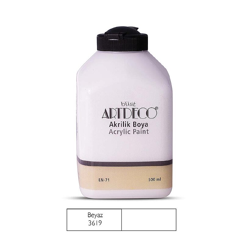 ARTDECO 070L AKRİLİK BOYA 3619 BEYAZ 500ml (Y-070L-3619)