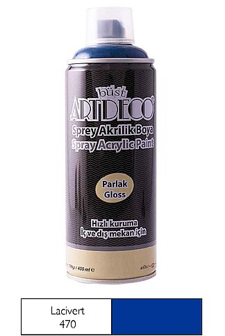 ARTDECO SPREY AKRİLİK BOYA 470 LACİVERT 400ml (Y-400-470) - 1