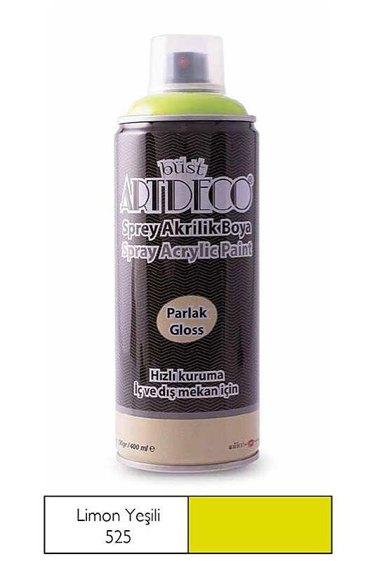ARTDECO SPREY AKRİLİK BOYA 525 LİMON YEŞİLİ 400ml (Y-400-525)