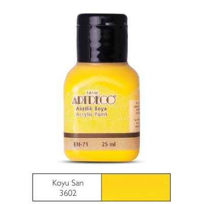 Artdeco 70A Akrilik Boya 3602 Koyu Sarı 25Ml - 1