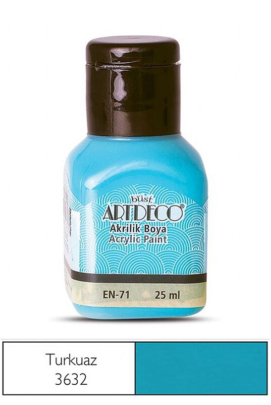 ARTDECO 070A AKRİLİK BOYA 3632 TURKUAZ 25ml (Y-070A-3632)