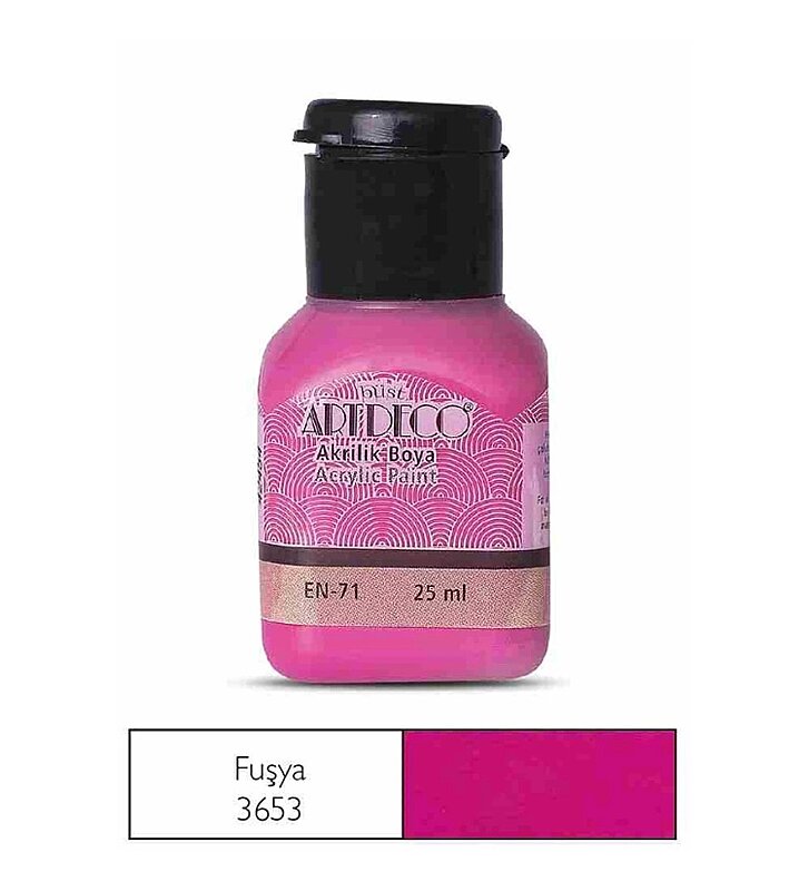 ARTDECO 070A AKRİLİK BOYA 3653 FUŞYA 25ml (Y-070A-3653)