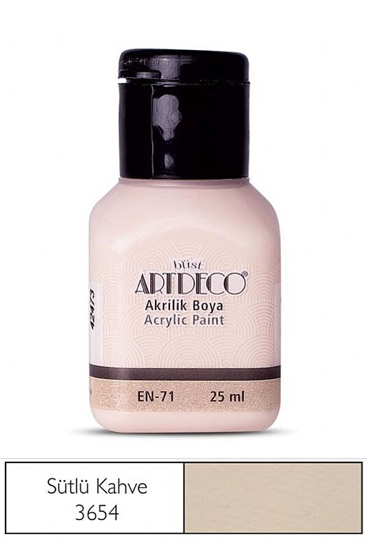 ARTDECO 070A AKRİLİK BOYA 3654 SÜTLÜ KAHVE 25ml (Y-070A-3654)