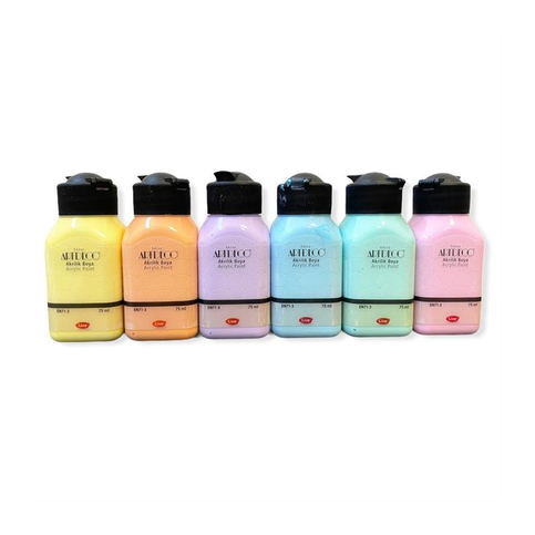 Artdeco 70I-As2 Akrilik Boya Pastel Renkler Seti 6X75Ml - 1