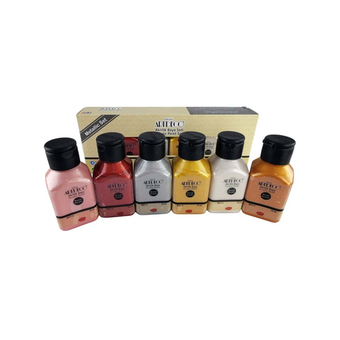 Artdeco 070I-As3 Akrilik Boya Metalik Renkler Seti 6x75ml (Y-070I-As3) - 1