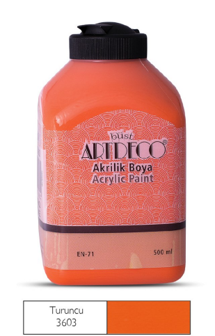Artdeco 070L Akrilik Boya 3603 Turuncu 500ml (Y-070L-3603) - 1