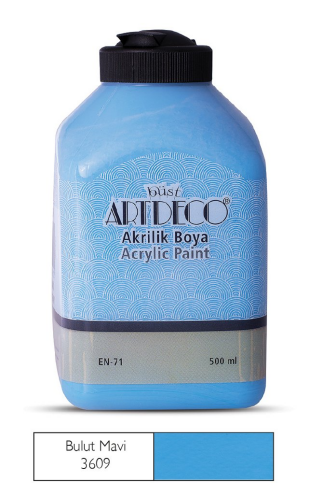 Artdeco 70L Akrilik Boya 3609 Bulut Mavi 500Ml - 1