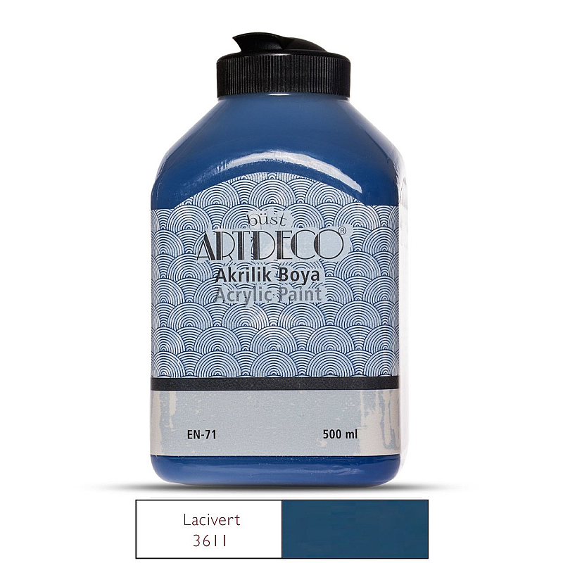ARTDECO 070L AKRİLİK BOYA 3611 LACİVERT 500ml (Y-070L-3611)