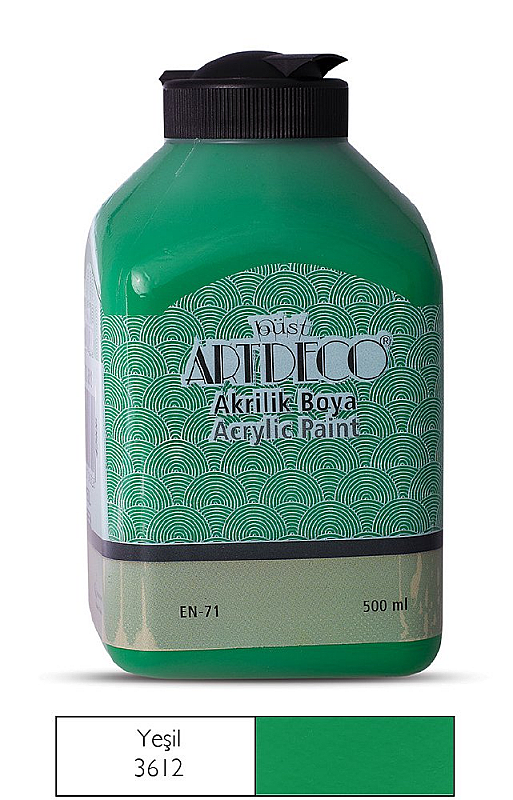 ARTDECO 070L AKRİLİK BOYA 3612 YEŞİL 500ml (Y-070L-3612)