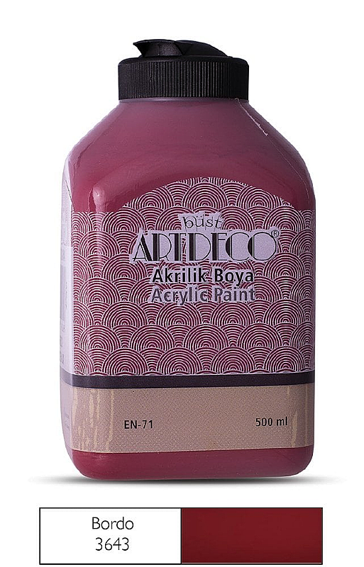 ARTDECO 070L AKRİLİK BOYA 3643 BORDO 500ml (Y-070L-3643)