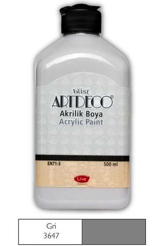 ARTDECO 070L AKRİLİK BOYA 3647 GRİ 500ml (Y-070L-3647)