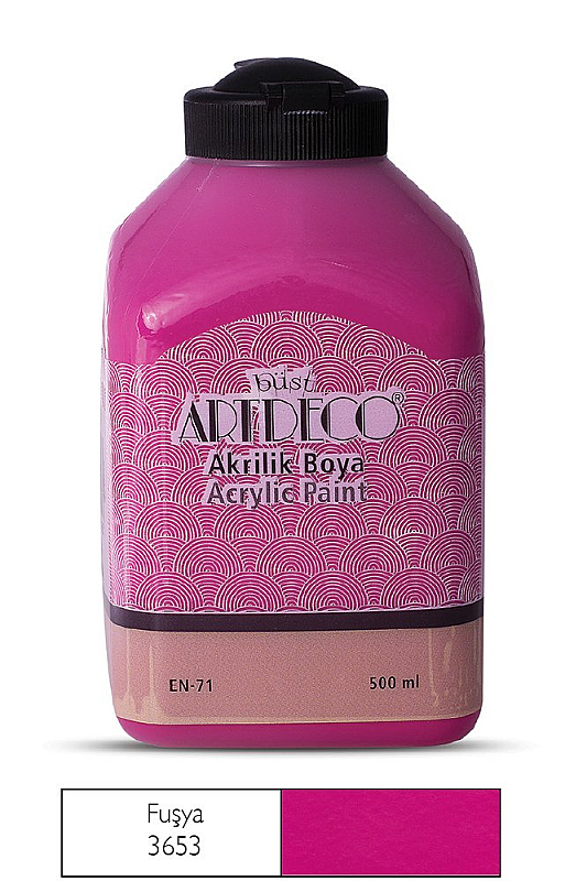 ARTDECO 070L AKRİLİK BOYA 3653 FUŞYA 500ml (Y-070L-3653)
