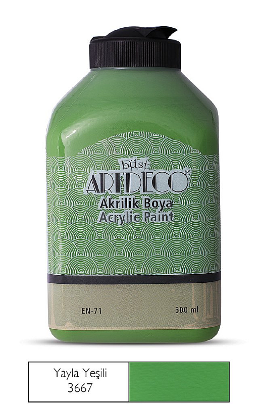 ARTDECO 070L AKRİLİK BOYA 3667 YAYLA YEŞİLİ 500ml (Y-070L-3667)