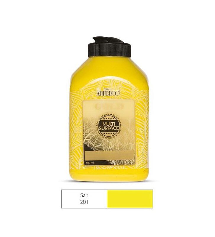 ARTDECO G70L GOLD AKRİLİK BOYA 201 SARI 500ml (Y-G70L-201)