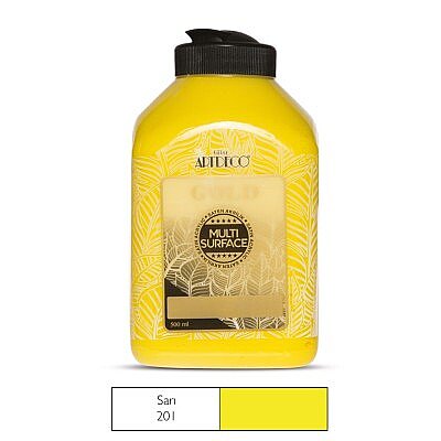 Artdeco G70L Gold Akrilik Boya 201 Sarı 500ml (Y-G70L-201) - 1