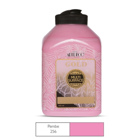Artdeco 70L Gold Akrilik Boya 256 Pembe 500Ml - 1
