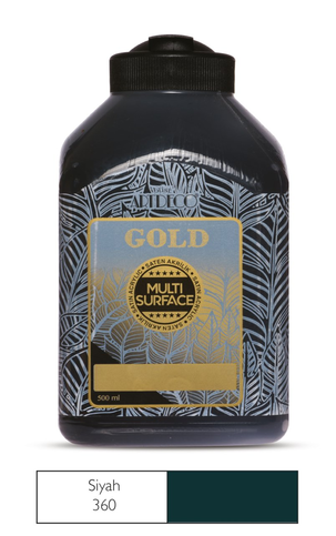 Artdeco 70L Gold Akrilik Boya 360 Siyah 500Ml - 1