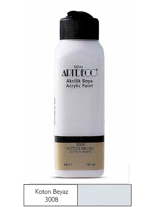 ARTDECO 070R AKRİLİK BOYA 3008 KOTON BEYAZ 140ml (Y-070R-3008)