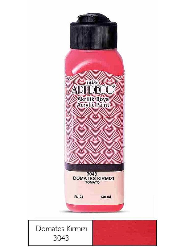 ARTDECO 070R AKRİLİK BOYA 3043 DOMATES KIRMIZISI 140ml (Y-070R-3043)