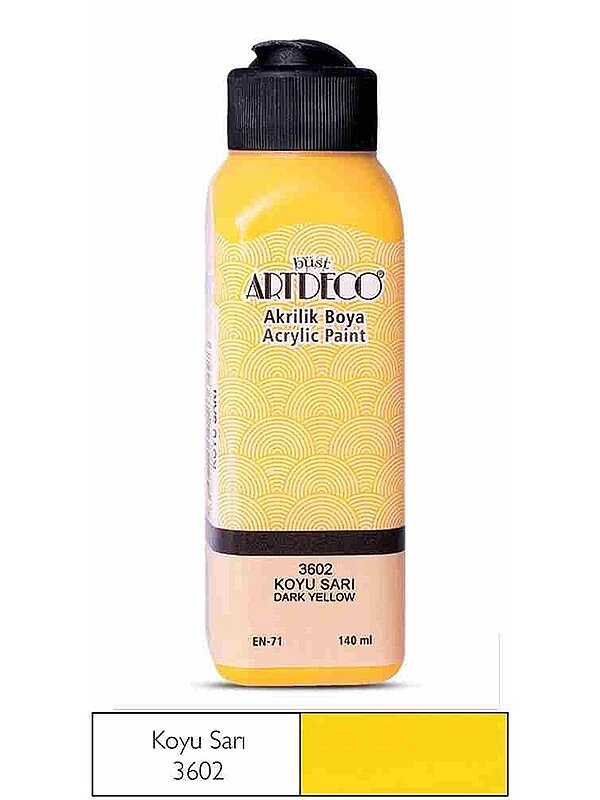 ARTDECO 070R AKRİLİK BOYA 3602 KOYU SARI 140ml (Y-070R-3602)