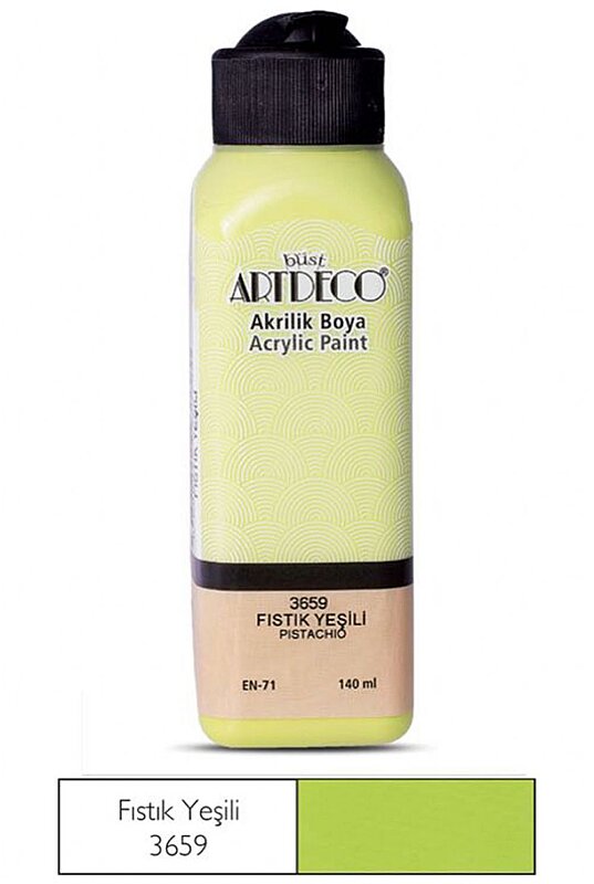 ARTDECO 070R AKRİLİK BOYA 3659 FISTIK YEŞİLİ 140ml (Y-070R-3659)