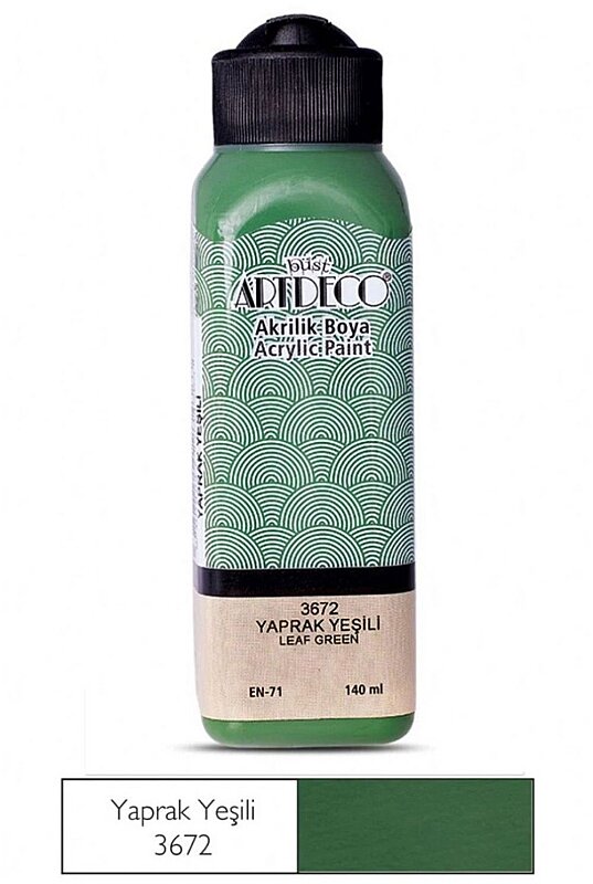 ARTDECO 070R AKRİLİK BOYA 3672 YAPRAK YEŞİLİ 140ml (Y-070R-3672)