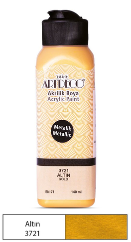 Artdeco 70R Akrilik Boya 3721 Metalik Altın 140Ml - 1