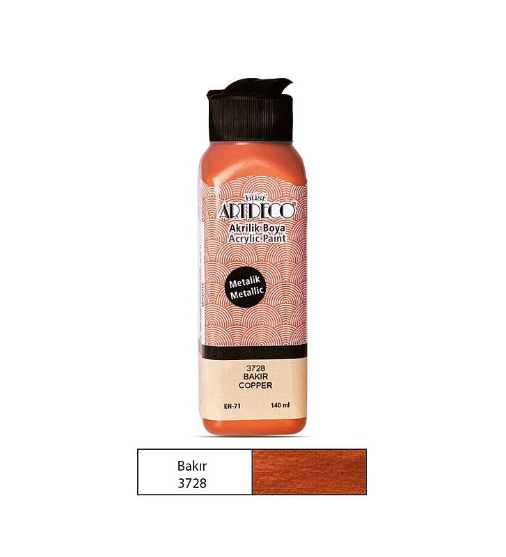 ARTDECO 071R METALİK AKRİLİK BOYA 3728 BAKIR 140ml (Y-071R-3728)
