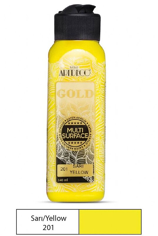 ARTDECO G70R GOLD AKRİLİK BOYA 201 SARI 140ml (Y-G70R-201)