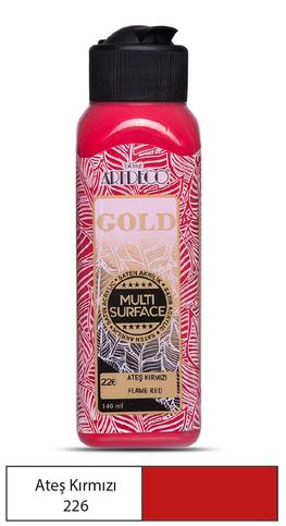 Artdeco 70R Gold Akrilik Boya 226 Ateş Kırmızı 140Ml - 1