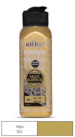 Artdeco G71R Gold Metalik Akrilik Boya 501 Altın 140ml (Y-G71R-501) - 1