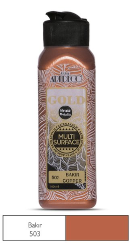 ARTDECO 71R GOLD METALİK AKRİLİK BOYA 503 BAKIR 140ml - 1