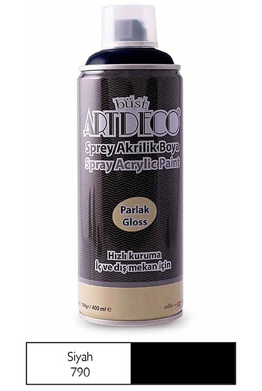 ARTDECO SPREY AKRİLİK BOYA 790 SİYAH 400ml (Y-400-790)