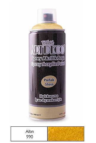 ARTDECO SPREY AKRİLİK BOYA 990 ALTIN 400ml (Y-400-990) - 1